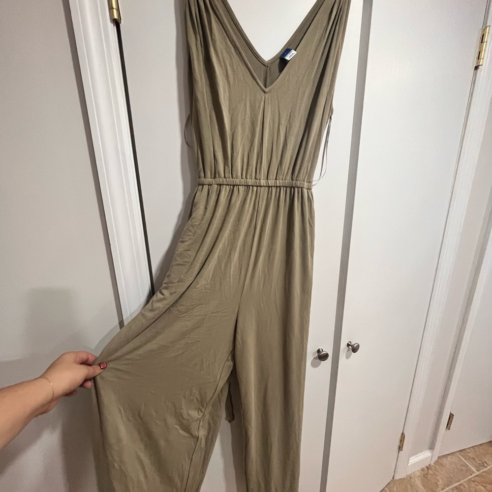 Old Navy Khaki Jumpsuit